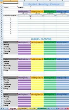 Preview of Guided Reading Groups Lesson Planner and Intervention Notes Digital Spreadsheet