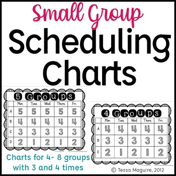 Preview of Small Groups Rotation Scheduling Charts {freebie!}