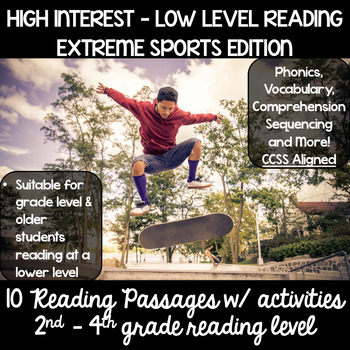 Preview of Guided Reading High Interest Passages : Extreme Sports 2nd - 4th reading levels