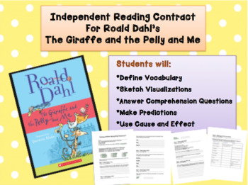 Preview of Guided Reading Independent Reading Contract: R. Dahl's: Giraffe, Pelly, and Me