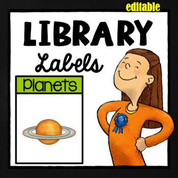 Preview of Editable Library Labels - Green
