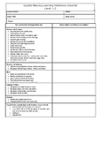 Guided Reading Learning intentions checklist