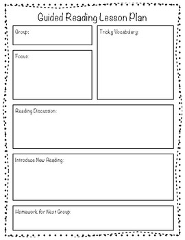 Guided Reading Lesson Plan by Maine Made Teacher | TPT