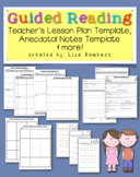 Guided Reading Lesson Plan & Notes Templates for Teachers