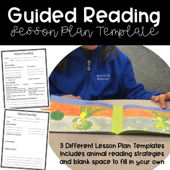 Preview of Guided Reading Lesson Plan Template - Editable