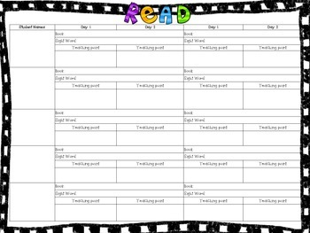Preview of Guided Reading Lesson Plan Template - Jan Richardson Style