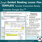 Guided Reading Lesson Plan Template Teacher Effectiveness 