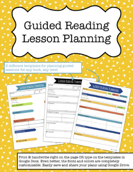 Preview of Guided Reading Lesson Plan Template and Instructions