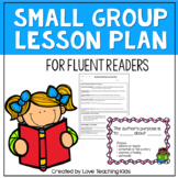 Guided Reading Lesson Plan Template for Fluent Readers