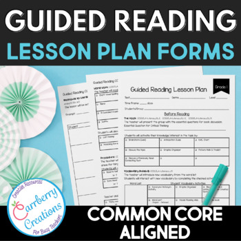 Preview of Guided Reading Lesson Plan Templates with Small Group Student Activities