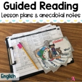 Guided Reading Lesson Plans | Templates & Anecdotal Notes