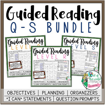 Preview of Guided Reading Lesson Plans Bundle - Levels Q-S