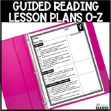 Guided Reading Lesson Plans (Levels O-Z) PDF and Google Sl