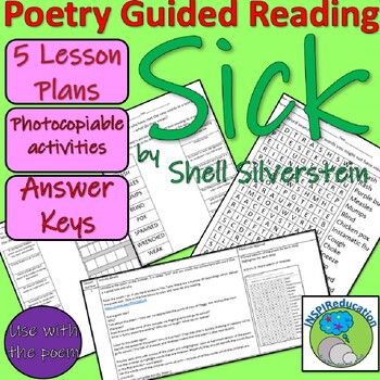 Preview of Guided Reading Lesson Plans - (Poetry) Sick by Shel Silverstein (inc. resources)