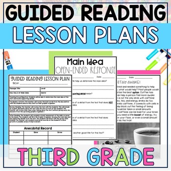 Guided Reading Lesson Plans: 3rd Grade | TpT