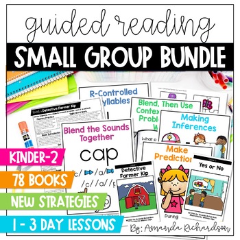 Preview of Guided Reading Lesson Plans and Books: BUNDLE for Kindergarten- 2nd Grade
