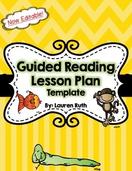 Preview of Editable Guided Reading Lesson Template