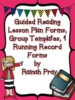 Preview of Guided Reading Lesson Templates and Running Record Forms!