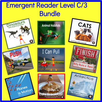 Preview of Guided Reading Level C or 3 Emergent Billy Beginning Reader Bundle
