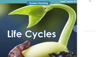 Preview of Guided Reading Level 9 GR2-L9-U1-LC1-13 Life Cycles