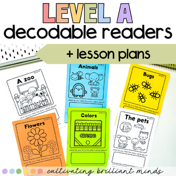 Preview of Guided Reading Level A Decodable Readers & Lesson Plans | Small Group | No Prep