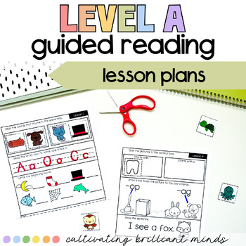 Preview of Guided Reading Level A Lesson Plans & Activities | Small Group | No Prep