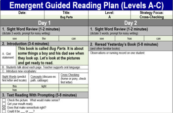 Guided Reading Level A Lesson Plans Journeys By Erica Ricker Tpt