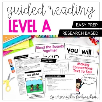 Preview of Guided Reading Level A Lesson Plans and Activities