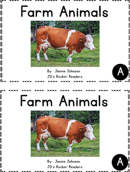 Guided Reading Level A Lesson Plans and Activities- Farm Animals
