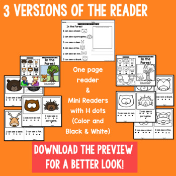 Guided Reading Level A Reader with Activities #5: In the Forest | TpT