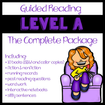 Preview of Guided Reading Level A: The Complete Package - Distance Learning