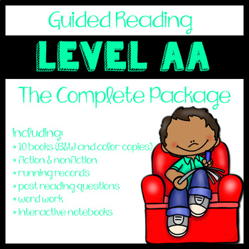 Preview of Guided Reading Level AA: The Complete Package - Distance Learning