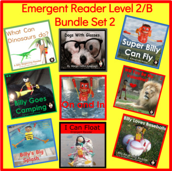 Preview of Guided Reading Level B or 2 Emergent Billy Beginning Reader Bundle