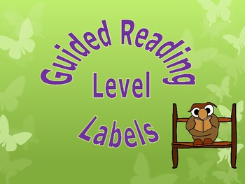 Preview of Guided Reading Level Book Bin Labels