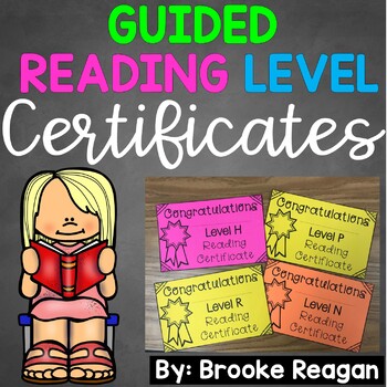 Preview of Guided Reading Level Certificates