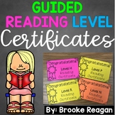 Guided Reading Level Certificates