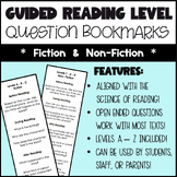 Guided Reading Level - Comprehension Question  Bookmarks