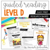 Guided Reading Level D Lesson Plans and Activities