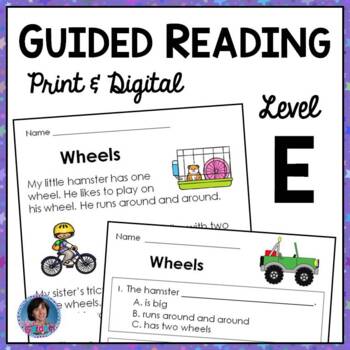 Preview of 1st Grade Guided Reading Fluency and Comprehension Passages & Questions: Level E