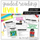 Guided Reading Level E Lesson Plans and Activities