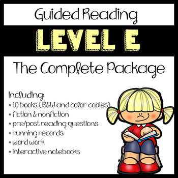 Preview of Guided Reading Level E: The Complete Package - Distance Learning