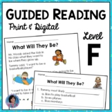 1st Grade Digital Guided Reading Comprehension Passages with Questions: Level F
