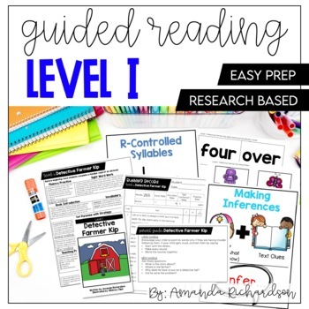 Preview of Guided Reading Level I Lesson Plans and Activities