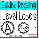 Guided Reading Level Labels-Simple Version