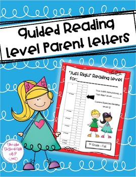 Preview of Guided Reading Level Parent Letter