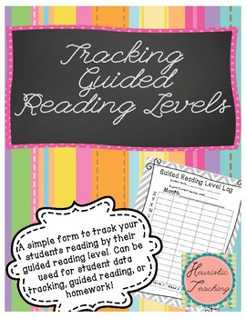 Preview of Guided Reading Level Tracker