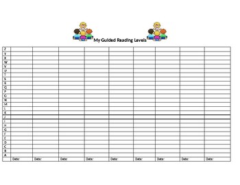 Preview of Guided Reading Level Tracker