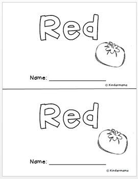 Preview of Color Book: Guided Reading Leveled Sight Word Book 3: Red