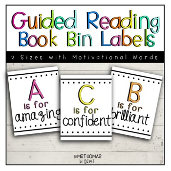 Preview of Guided Reading Leveled Book Bin Labels