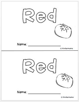 Preview of Color Book: Beginning Sight Word Guided Reading Leveled Book 1: Red